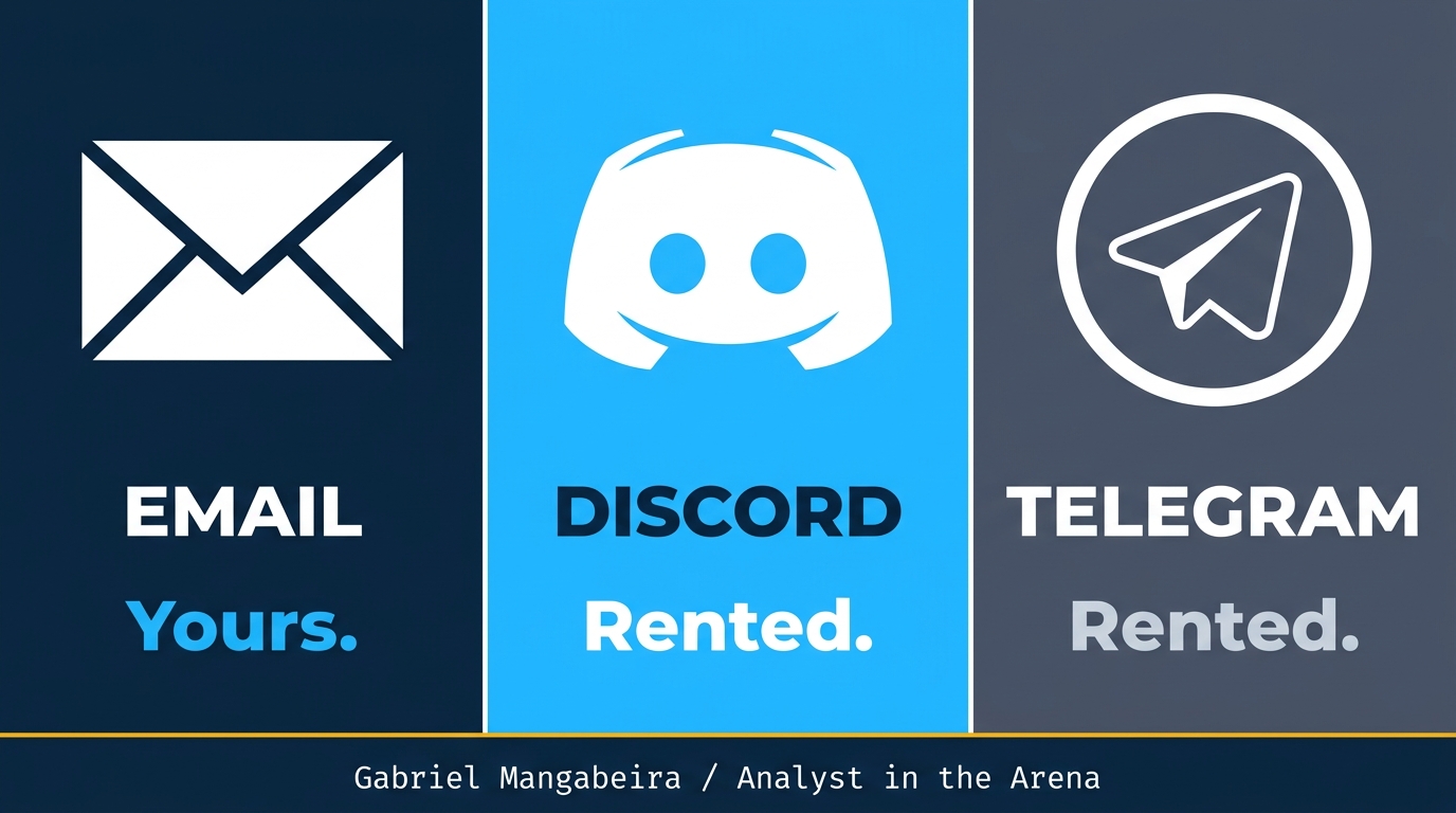 Web3 Email vs Discord vs Telegram: Framework de Decisão de Canais